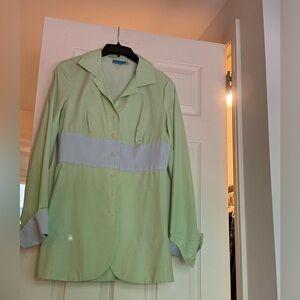 Women’s Topper Green and White Stripes